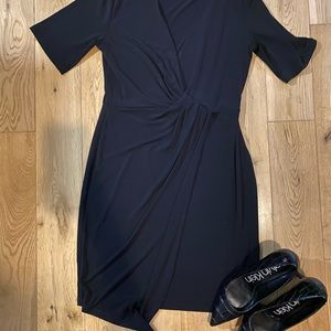 Banana Republic Black Wrap Style Dress